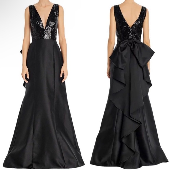 Adrianna Papell Sequined Bodice Gown - Picture 3 of 3